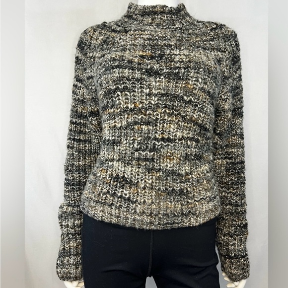 Aritzia. Wilfred.EUC.Cropped.Retrograde Mock neck sweater.Heather grey mélange.L - Picture 11 of 13